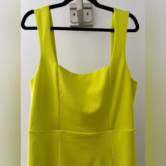 NWOT- Show me Your Mumu- Eden Midi Dress in Citrine stretch. (Electric green) XL - Picture 8 of 16